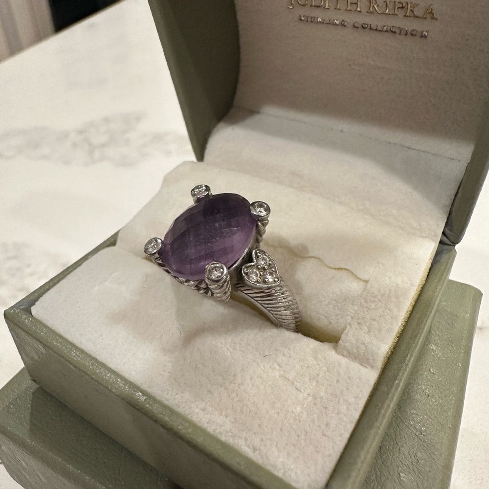 Judith Ripka Amethyst Ring - Picture 2 of 5